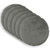 vidaXL Federa 6 pz HEERLEN Grigio Scuro Diam. 30 cm Flanella