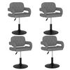 vidaXL Sedie da Pranzo Girevoli 4 pz Grigio Chiaro in Tessuto