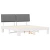 vidaXL Letto con Testiera Rivestita Grigio chiaro 200 x 200 cm