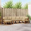 vidaXL Set di divani da esterno con cuscino 7 pcs Naturale e Beige