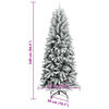 vidaXL Albero di Natale Artificiale con Neve Floccata 240 cm PVC e PE