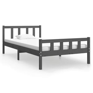 vidaXL Giroletto Grigio in Legno Massello 100x200 cm