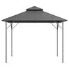 vidaXL Gazebo con Tetto Doppio 3x3 m Antracite