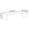 vidaXL Supporto Monitor Bianco Lucido 60x23,5x12 cm Legno Multistrato