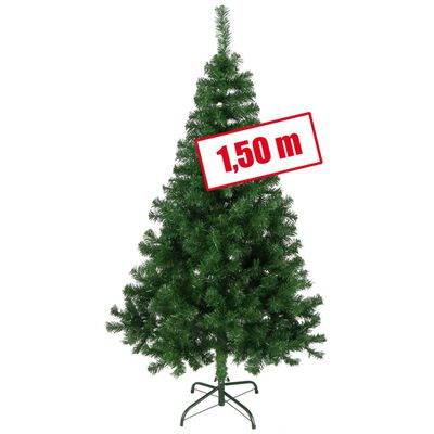 HI Albero di Natale con Supporto in Metallo Verde 150 cm