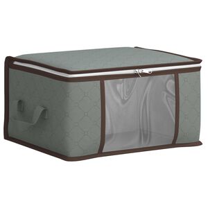 vidaXL Scatola di stoccaggio con finestra laterale trasparente Grigio