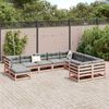 vidaXL Set Divani da Giardino 10 pz in Legno Massello Abete Douglas