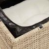 vidaXL Divano da Giardino con Cuscini a 3 Posti Beige in Polyrattan