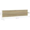 vidaXL Mensole a Muro 2pz Rovere Sonoma 80x11,5x18cm Legno Multistrato