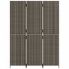 vidaXL Divisorio per Ambienti a 3 Pannelli Grigio in Polyrattan