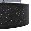 vidaXL Lampada da soffitto Nero 38 x 13.5 cm Tessuto