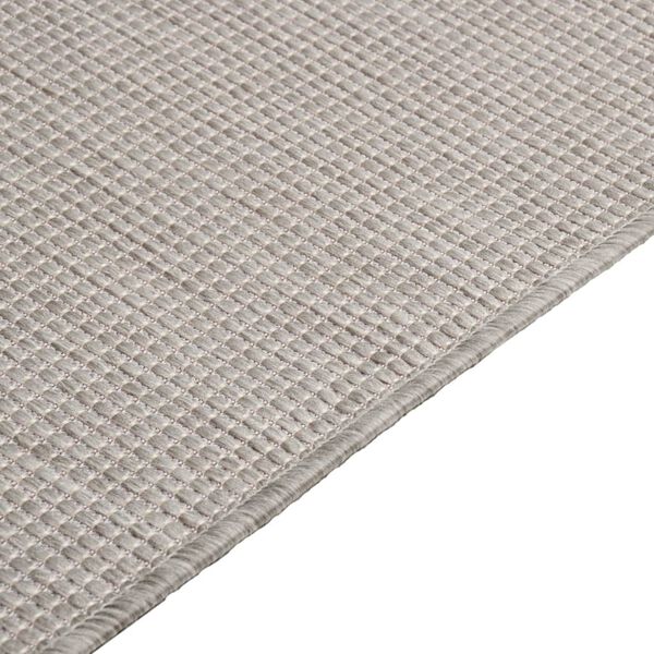 vidaXL Tappeto da Esterni a Tessitura Piatta 140x200 cm Grigio Chiaro