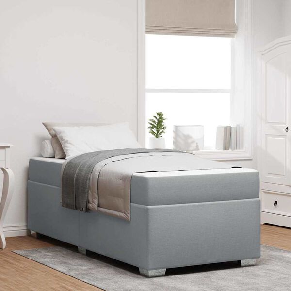 vidaXL Struttura del letto Grigio chiaro 90 x 200 cm Tessuto