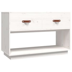 vidaXL Mobile Porta TV Bianco 90x40x60 cm in Legno Massello di Pino