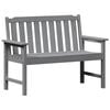 vidaXL Panchina da giardino Grigio chiaro 120 x 59 x 88 cm HDPE