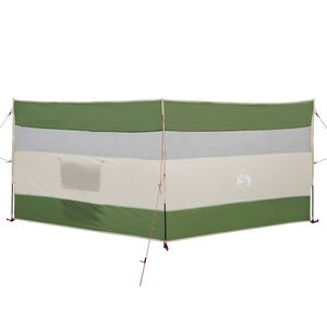 vidaXL Frangivento da Campeggio Verde 340x130 cm Impermeabile