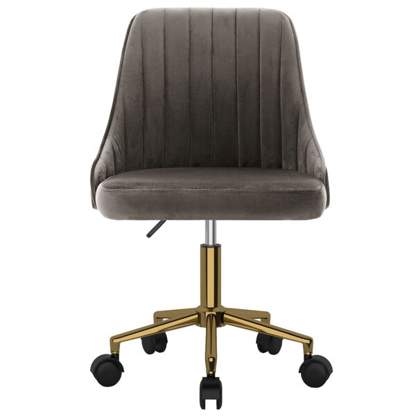 vidaXL Sedie da Pranzo Girevoli 2 pz Grigio Scuro in Velluto