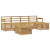 vidaXL Set di divani da esterno 6 pz Bianco Legno di Acacia Massello