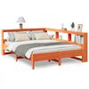 vidaXL Letto Libreria senza Materasso Marrone Cera 150x200 cm in Pino