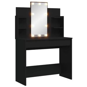 vidaXL Toeletta con Luci LED Nera 96x40x142 cm