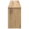 vidaXL Appendiabiti a muro Rovere artigianale 100 x 16 x 26 cm