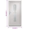 vidaXL Porta Ingresso Bianca 98x200 cm in PVC