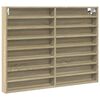 vidaXL Armadietto Vetrina Rovere Sonoma 100x8,5x75cm Legno Multistrato
