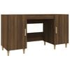 vidaXL Scrivania Rovere Marrone 140x50x75 cm in Legno Multistrato