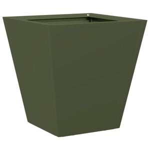 vidaXL Fioriera da Giardino Verde Oliva 30x30x30 cm in Acciaio