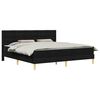 vidaXL Struttura letto con materasso Nero 200 x 200 cm Tessuto