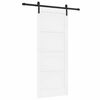 vidaXL Porta scorrevole Bianco 83 x 202 cm Legno Massello di Pino