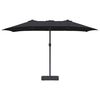vidaXL Ombrello da giardino Nero 385 x 209 x 244 cm Tessuto