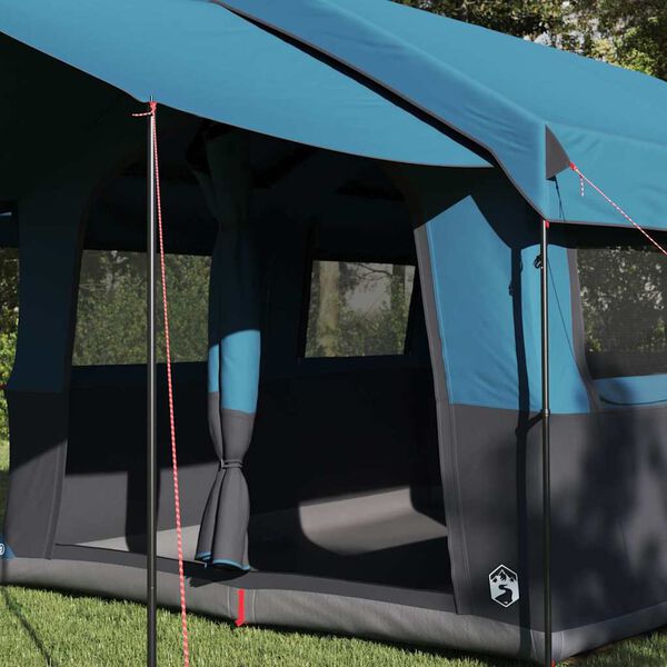 vidaXL Tenda Familiare con tetto Blu e Grigio 324 x 255 x 230 cm