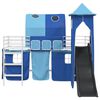 vidaXL Struttura del letto loft per bambini Bianco e Blu 100 x 200 cm