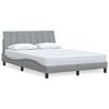 vidaXL Giroletto senza Materasso Hanko Grigio Chiaro 140x200 cm Tessuto