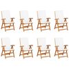 vidaXL Set da Pranzo da Giardino 9 pz con Cuscini in Legno di Teak
