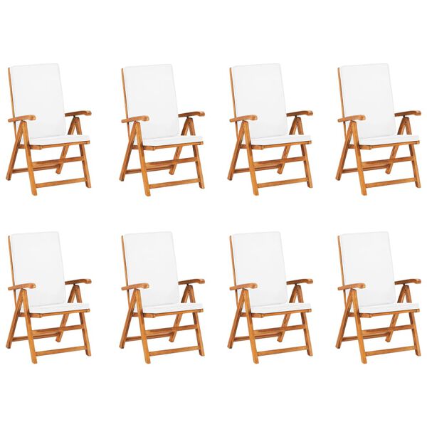 vidaXL Set da Pranzo da Giardino 9 pz con Cuscini in Legno di Teak