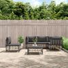 vidaXL Set Divani da Giardino 6 pz con Cuscini Antracite in Polyrattan