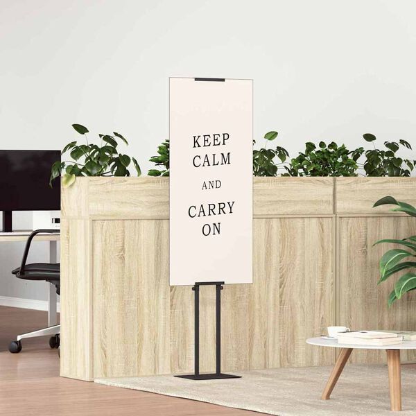 vidaXL Espositori per Fiere Nero 30 x 23,5 x 210 cm Acciaio