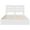 vidaXL Letto con Contenitore Bianco 140 x 200 cm Legno multistrato