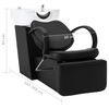 vidaXL Poltrona e Lavatesta per Parrucchiere Similpelle Nero e Bianco