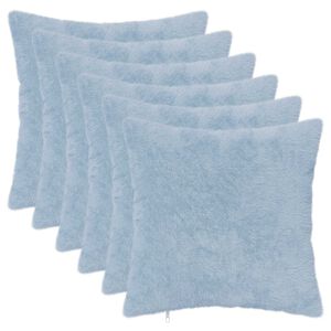 vidaXL Federa 6 pz HEERLEN Azzurro 30 x 30 cm