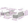 vidaXL Set Divano da Giardino 8 pcs Beige polyrattan