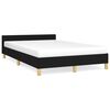vidaXL Giroletto senza Materasso Nero 120x200 cm Tessuto