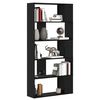vidaXL Armadio per Libri Rovere Nero 80 x 24 x 159 cm