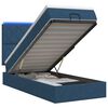 vidaXL Letto Ottomano con Materasso e LED Blu 100 x 200 cm Tessuto