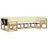 vidaXL Set di divani da esterno 7 pz Bianco e Crema