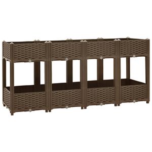 vidaXL Fioriera Rialzata 160x40x71 cm in Polipropilene