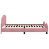 vidaXL Struttura letto bambini con testata Rosa 90 x 200 cm Velluto