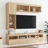 vidaXL Set Mobili TV a Muro 7 pz con Luci LED Rovere Sonoma